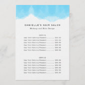 ブルーウォーター色のファッションBiz価格表 メニュー (裏面)