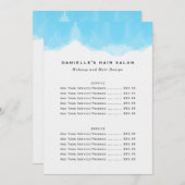 ブルーウォーター色のファッションBiz価格表 メニュー (正面/裏面)