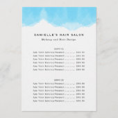 ブルーウォーター色のファッションBiz価格表 メニュー