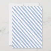 ブルーウォーター色のフローラ男の赤ちゃんのシャワー招待 招待状 (裏面)