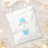 ブルーウォーター色のフローラ結婚ズ フェイバーバッグ (クリップ留めされた状態)