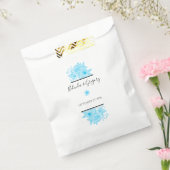 ブルーウォーター色のフローラ結婚ズ フェイバーバッグ (封をした状態)