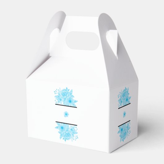 ブルーウォーター色のフローラ結婚ズ フェイバーボックス (裏面サイド)