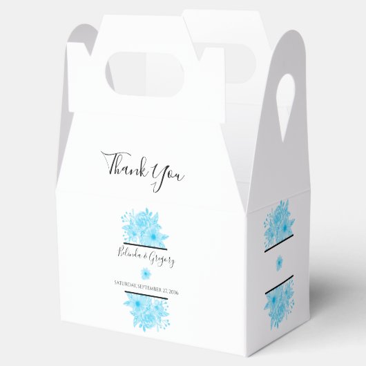 ブルーウォーター色のフローラ結婚ズ フェイバーボックス (オープン)