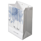 ブルーウォーター色のフローラ結婚ズ ミディアムペーパーバッグ (正面アングル)