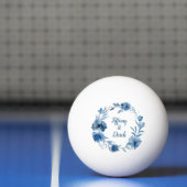 ブルーウォーター色のフローラ結婚ズ 卓球ボール (ネット)