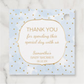 ブルーウォーター色のベビーは赤ちゃんシャワーの好意を醸造している フェイバータグ (裏面)