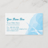 ブルーウォーター色のモダントレンディーテクスチャ 名刺 (裏面)