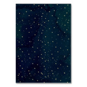 ブルーウォーター色の冬の結婚式のテーブルナンバーカード テーブルナンバー (裏面)