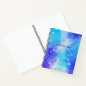 ブルーウォーター色の感謝ジャーナル ノートブック (内部)