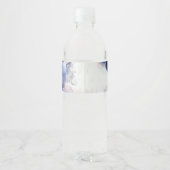 ブルーウォーター色の抽象芸術ベビーシャワー ペットボトルラベル (裏面)