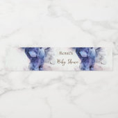 ブルーウォーター色の抽象芸術ベビーシャワー ペットボトルラベル (シングルラベル)