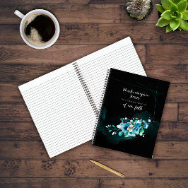 ブルーウォーター色の花を持つバイブル詩聖なる書物、 経典 ノートブック