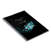 ブルーウォーター色の花を持つバイブル詩聖なる書物、 経典 ノートブック (右側)