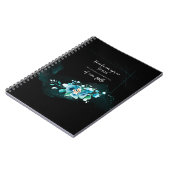 ブルーウォーター色の花を持つバイブル詩聖なる書物、 経典 ノートブック (左側)