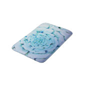 ブルーウォーター色の花抽象デザイン バスマット (アングル)