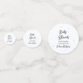 ブルーウォーター色の赤ちゃんシャワー、ああ男の子の赤ちゃんシャワー コンフェッティ (正面)