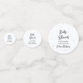 ブルーウォーター色の赤ちゃんシャワー、ああ男の子の赤ちゃんシャワー コンフェッティ (裏面)