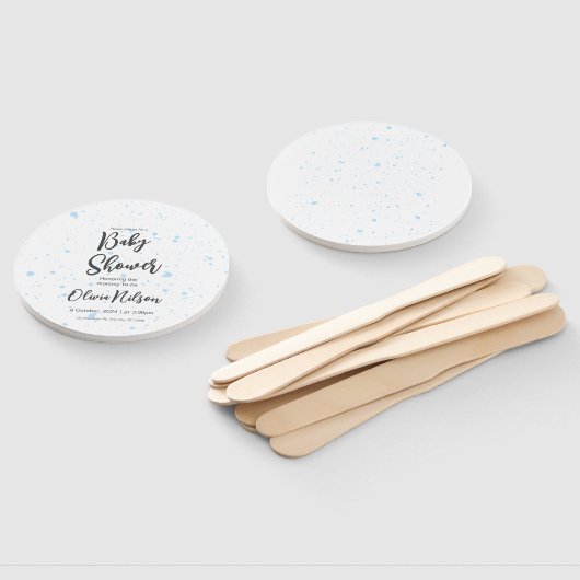 ブルーウォーター色の赤ちゃんシャワー、ああ男の子の赤ちゃんシャワー ハンドファン (組立なし)