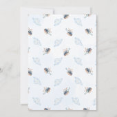 ブルーウォーター色の都市ヘリコプター誕生日 招待状 (裏面)