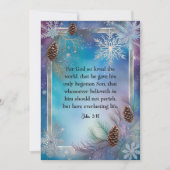 ブルーウォーター色の雪片ジョン3:16 Christian シーズンカード (正面)