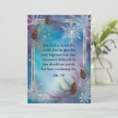 ブルーウォーター色の雪片ジョン3:16 Christian シーズンカード (スタンド正面)