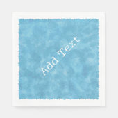 ブルーウォーター色カスタム文字ベビーシャワー スタンダードランチョンナプキン (正面)