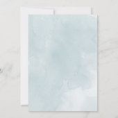 ブルーウォーター色コーンフラワーズ結婚式招待状 招待状 (裏面)