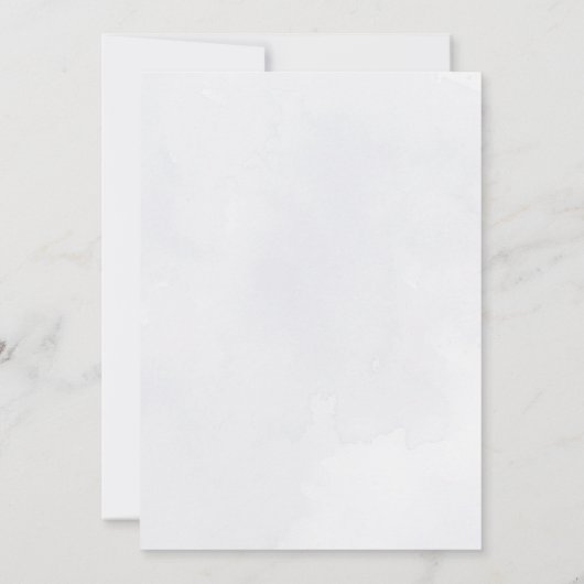 ブルーウォーター色コーンフラワーズ結婚式招待状 招待状 (裏面)