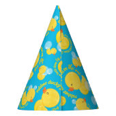 ブルーウォーター色ゴムダッキーあなたが一つ パーティーハット (裏面)