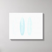 ブルーウォーター色サーフボードキャンバスプリント キャンバスプリント (正面)