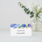 ブルーウォーター色フローラお買い物ありがとう エンクロージャーカード (スタンド正面)