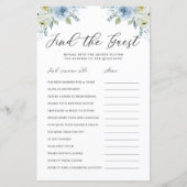 ブルーウォーター色フローラゲストシャワーゲームを見つける (正面)