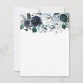 ブルーウォーター色フローラ宗教十字架 サンキューカード (裏面)