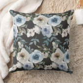 ブルーウォーター色フローラ枕、フローラ装飾用クッション クッション (ブランケット)