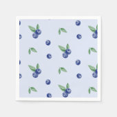 ブルーウォーター色ブルーベリー甘い誕生日 スタンダードカクテルナプキン (正面)