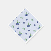 ブルーウォーター色ブルーベリー甘い誕生日 スタンダードカクテルナプキン (角)