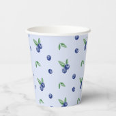 ブルーウォーター色ブルーベリー甘い誕生日 紙コップ (裏面)