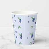 ブルーウォーター色ブルーベリー甘い誕生日 紙コップ (右)