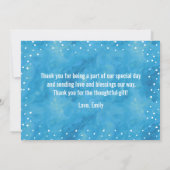 ブルーウォーター色ベビーシャワー |サンキューカード サンキューカード (裏面)