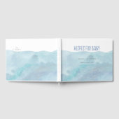 ブルーウォーター色ベビーシャワー |航海の | ゲストブック (全面)