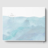 ブルーウォーター色ベビーシャワー |航海の | ゲストブック (裏面)