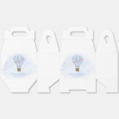 ブルーウォーター色ホットエアバルーンボーイベビーシャワー フェイバーボックス (見開き)