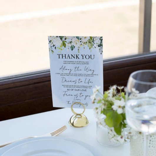 ブルーウォーター色ホワイトローズ結婚ズサンキュー