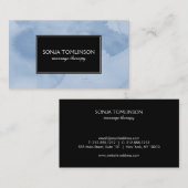 ブルーウォーター色マッサージセラピスト名刺 名刺 (正面/裏面)