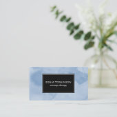 ブルーウォーター色マッサージセラピスト名刺 名刺 (スタンド正面)