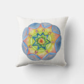 ブルーウォーター色マンダラクッション41 cm x 41 cm クッション (裏面)