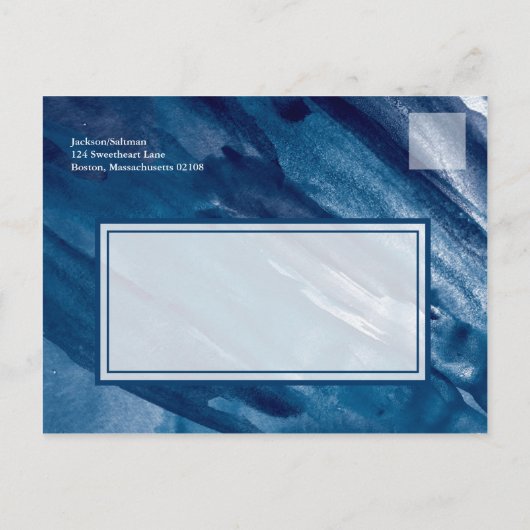 ブルーウォーター色マーサのヴィンヤード日付を保存 案内ポストカード (裏面)