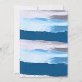 ブルーウォーター色ヤングワイルド&3歳の誕生日 招待状 (裏面)