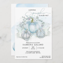 ブルーウォーター色リトルカボチャ男の子ベイビーシャワー